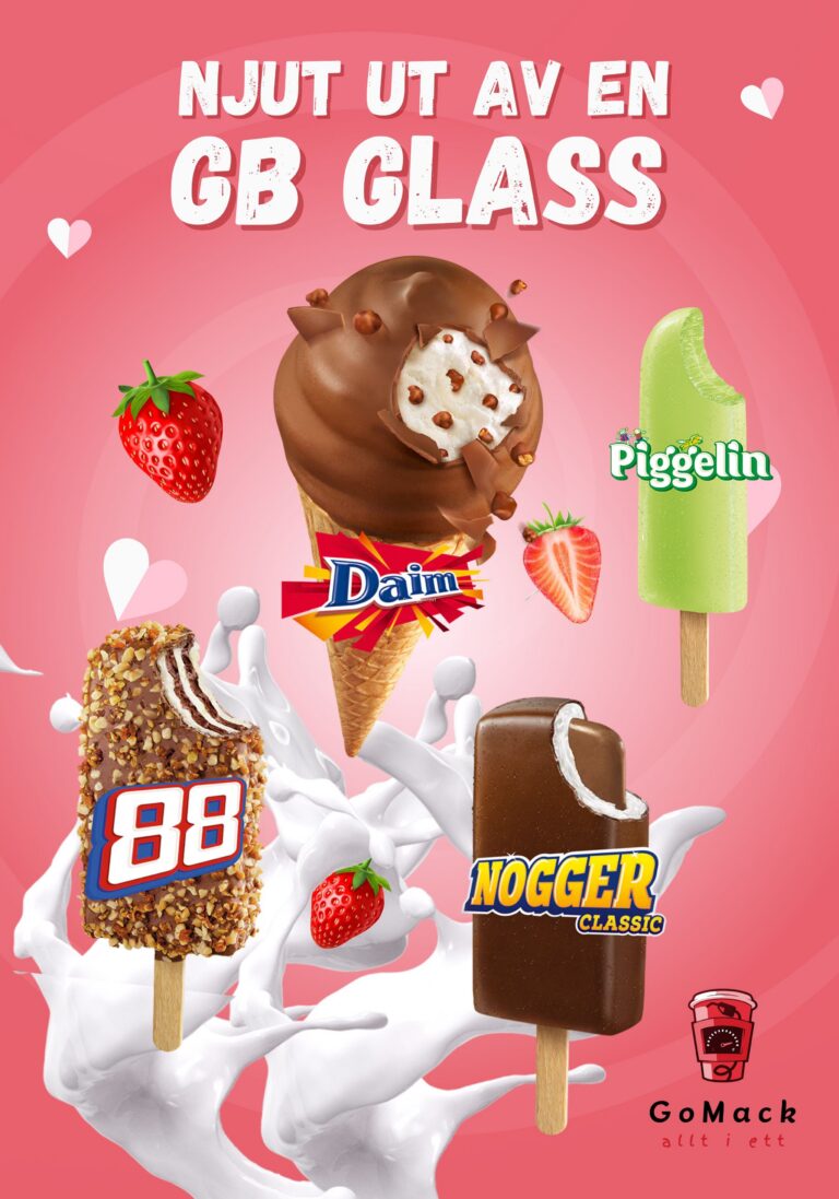 olika välkända glassar