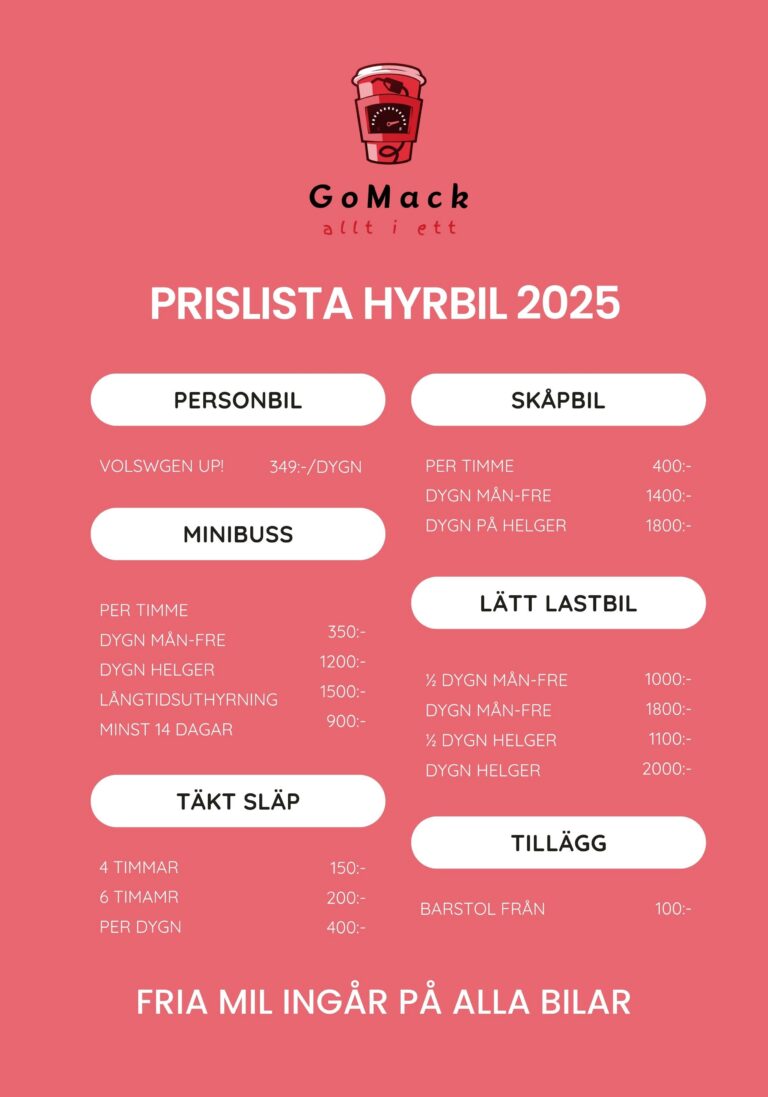 prislista hyrbil i detalj